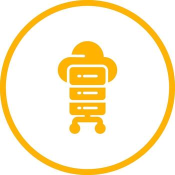 icono de vector de computación en la nube