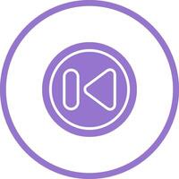 Previous Track Button Vector Icon
