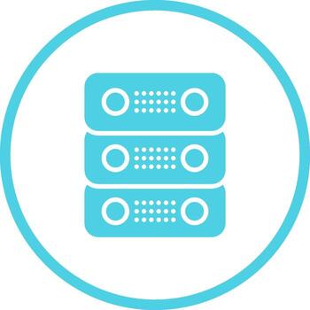 dedicado servidor vector icono