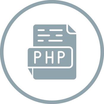 icono de vector de php