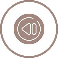 Previous Track Circle Vector Icon
