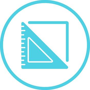Triangular Ruler Vector Icon
