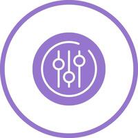 Audio Equalizer Circle Vector Icon