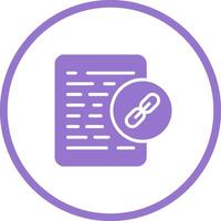 Document Link Vector Icon