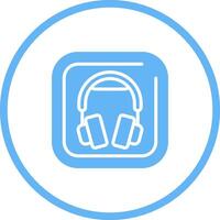 Headphones Square Vector Icon