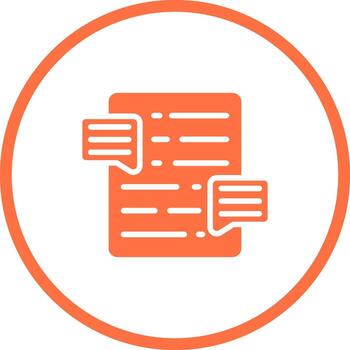 Document Commenting Vector Icon
