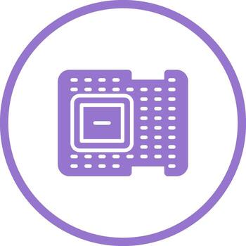 icono de vector de procesador
