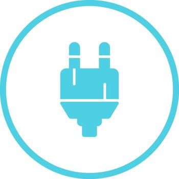 icono de vector de enchufe