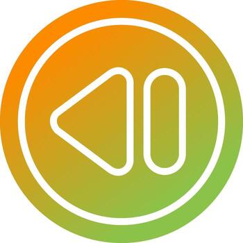 rebobinar botón vector icono