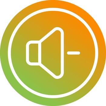 volumen abajo botón vector icono