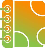 Notebook with Decorative Vector Icon