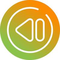 Previous Track Circle Vector Icon