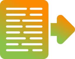 Document Export Vector Icon