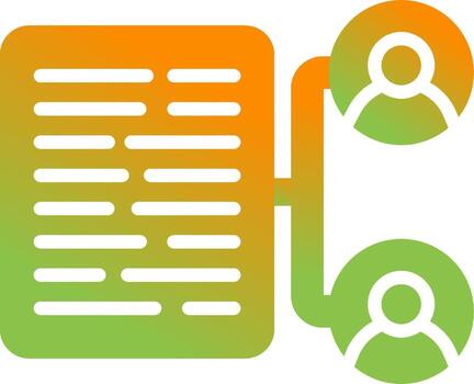 Document Collaboration Vector Icon