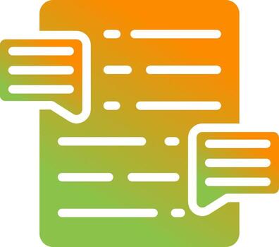 Document Commenting Vector Icon