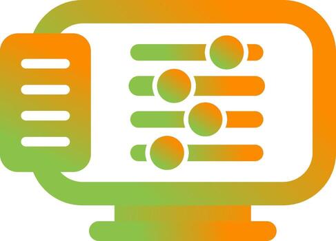 icono de vector de computadora de escritorio