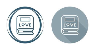 Love story book Vector Icon