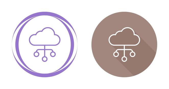 icono de vector de computación en la nube