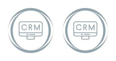 crm analítica vector icono