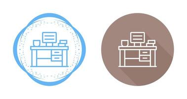 Office Desk Vector Icon