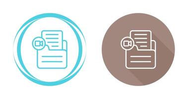 Document Insert Video Vector Icon