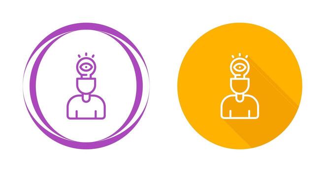 visual pensando vector icono