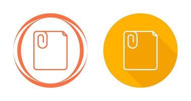 Paperclip with paper Vector Icon
