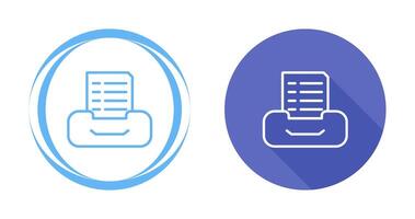 Filing cabinet with files Vector Icon