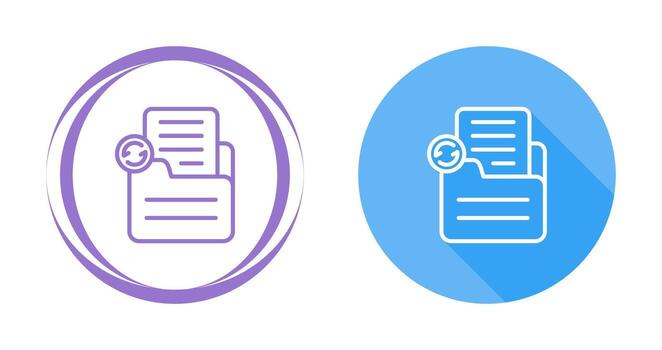 documento sincronizar vector icono