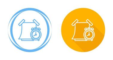 Sticky note with alarm clock Vector Icon