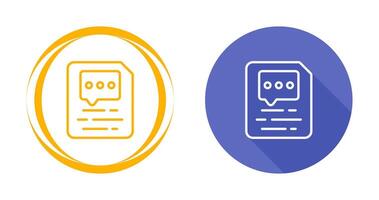 Document Insert Comment Vector Icon