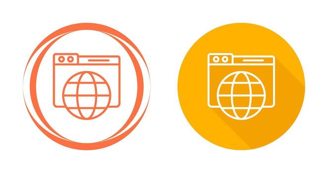 icono de vector de navegador