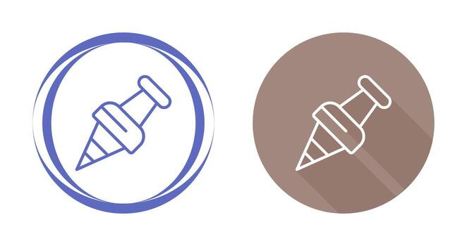 icono de vector de chincheta