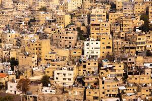 Aerial view of Amman city the capital of Jordan. City scape of Amman. photo