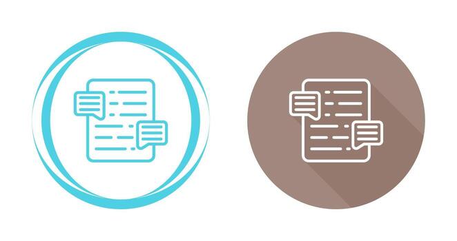 documento comentando vector icono