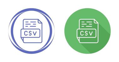 icono de vector csv