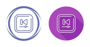 Video Previous Track Square Vector Icon
