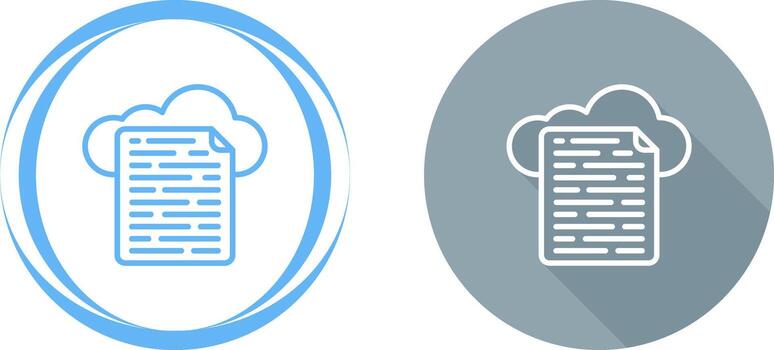 Cloud Data Vector Icon