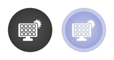 Solar panel charger Vector Icon