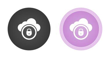 icono de vector de seguridad en la nube