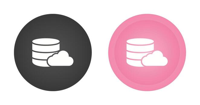 icono de vector de base de datos en la nube
