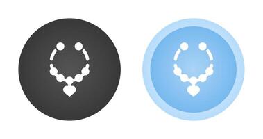 Heart Shaped Necklace Vector Icon