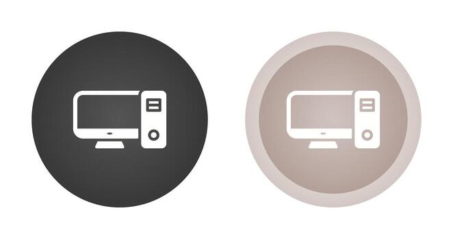 Desktop Computer Vector Icon