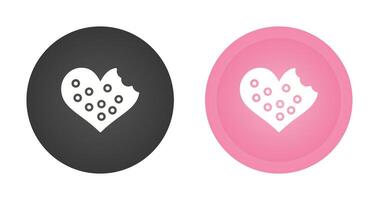 Heart shaped cookies Vector Icon