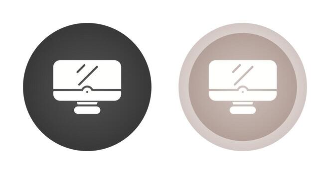 Desktop computer Vector Icon