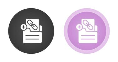 Document Insert Link Vector Icon