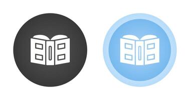 icono de vector de libro abierto