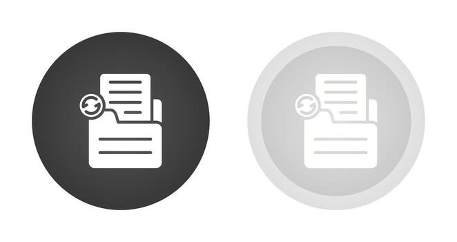 documento sincronizar vector icono