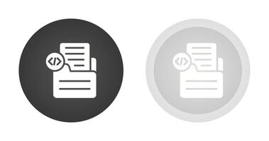Document Insert Code Vector Icon