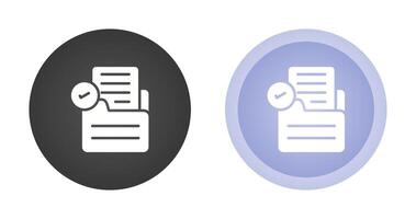 Document Check Vector Icon